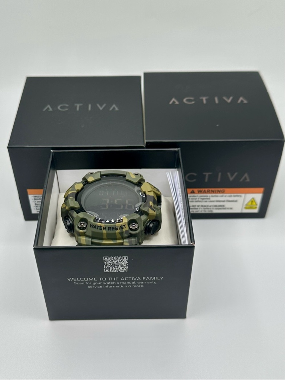 Activa X Invicta Digital Men's Watch - 56mm, Camouflage, Green (ACW1968-001) NEW